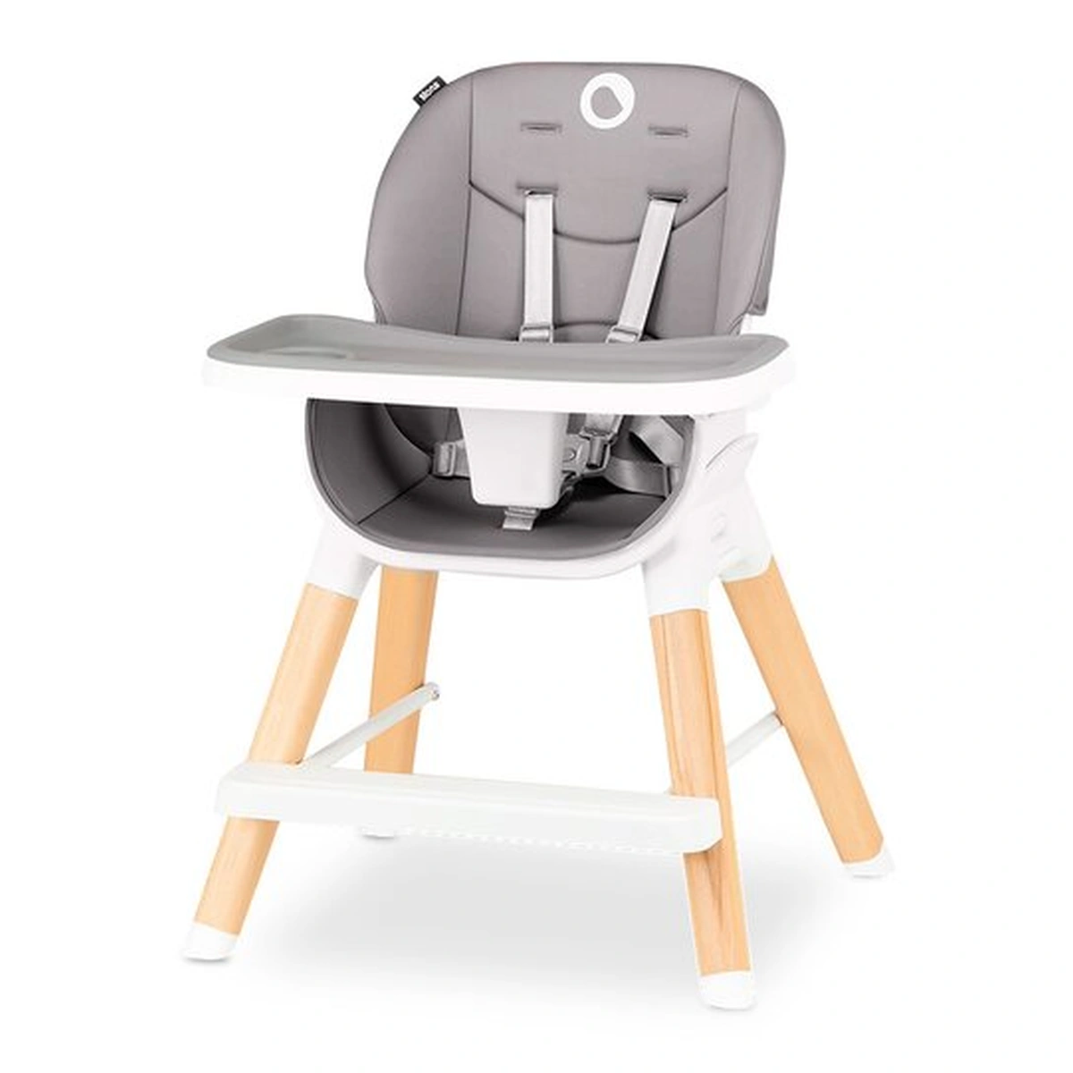 Lionelo - Scaun de masa Mona, 4 in 1, Transformabil, Reglabil in inaltime in 3 pozitii, Conform cu standardele europene de securitate EN14988, EN16120, Stone [9]