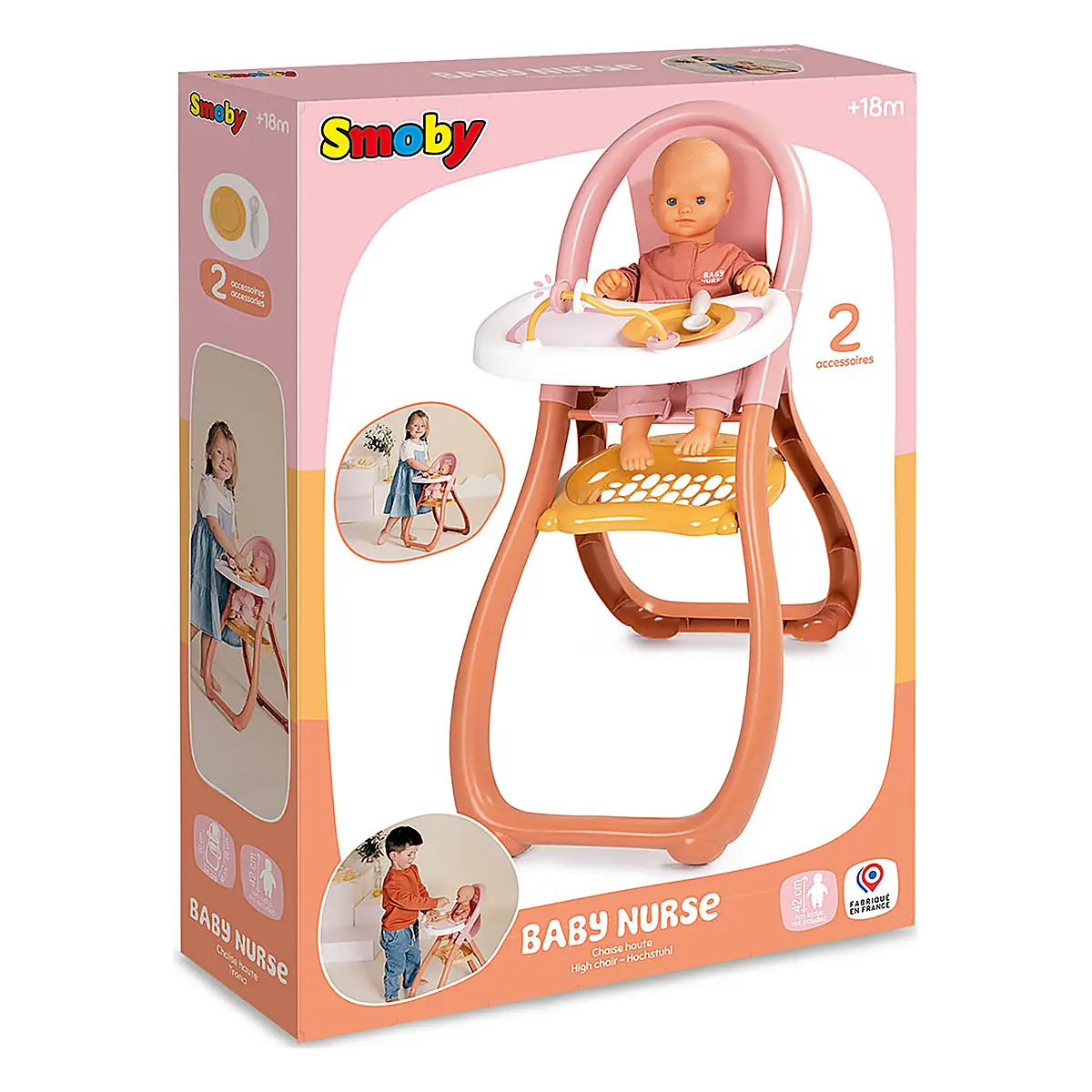 Scaun de masa pentru papusa Smoby Baby Nurse Highchair 2 ani + [6]