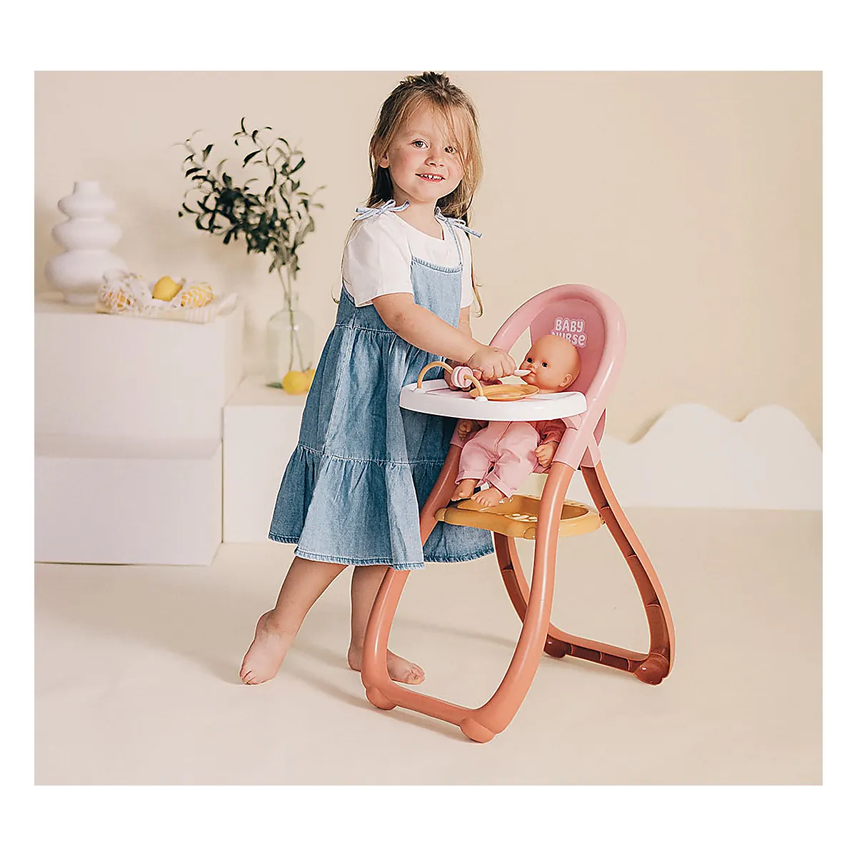 Scaun de masa pentru papusa Smoby Baby Nurse Highchair 2 ani + [5]