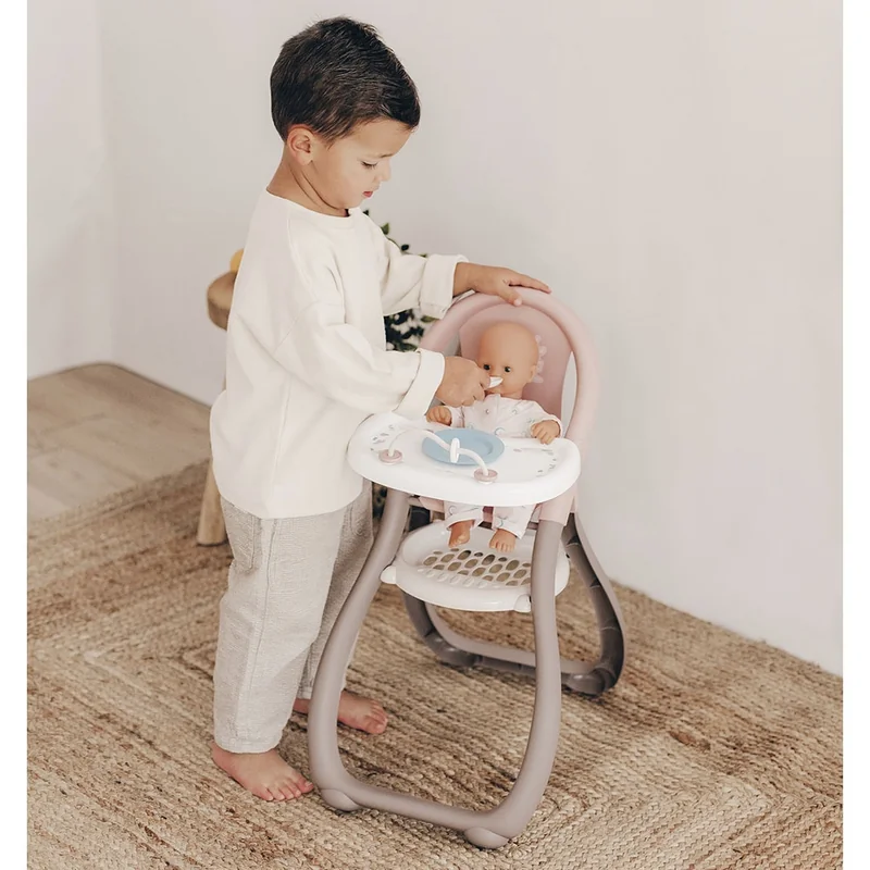 Scaun de masa pentru papusi Smoby Baby Nurse maro [7]