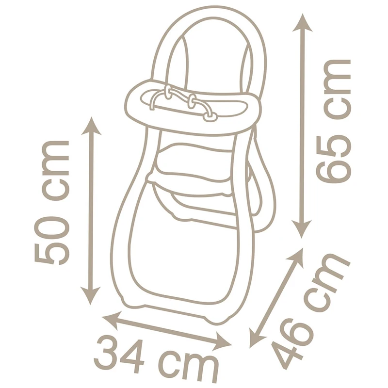 Scaun de masa pentru papusi Smoby Baby Nurse maro [4]