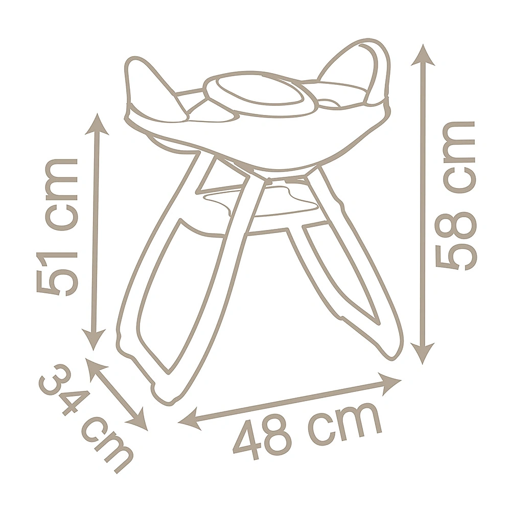 Scaun de masa pentru papusi Smoby Baby Nurse Twin 2 in 1 maro [4]