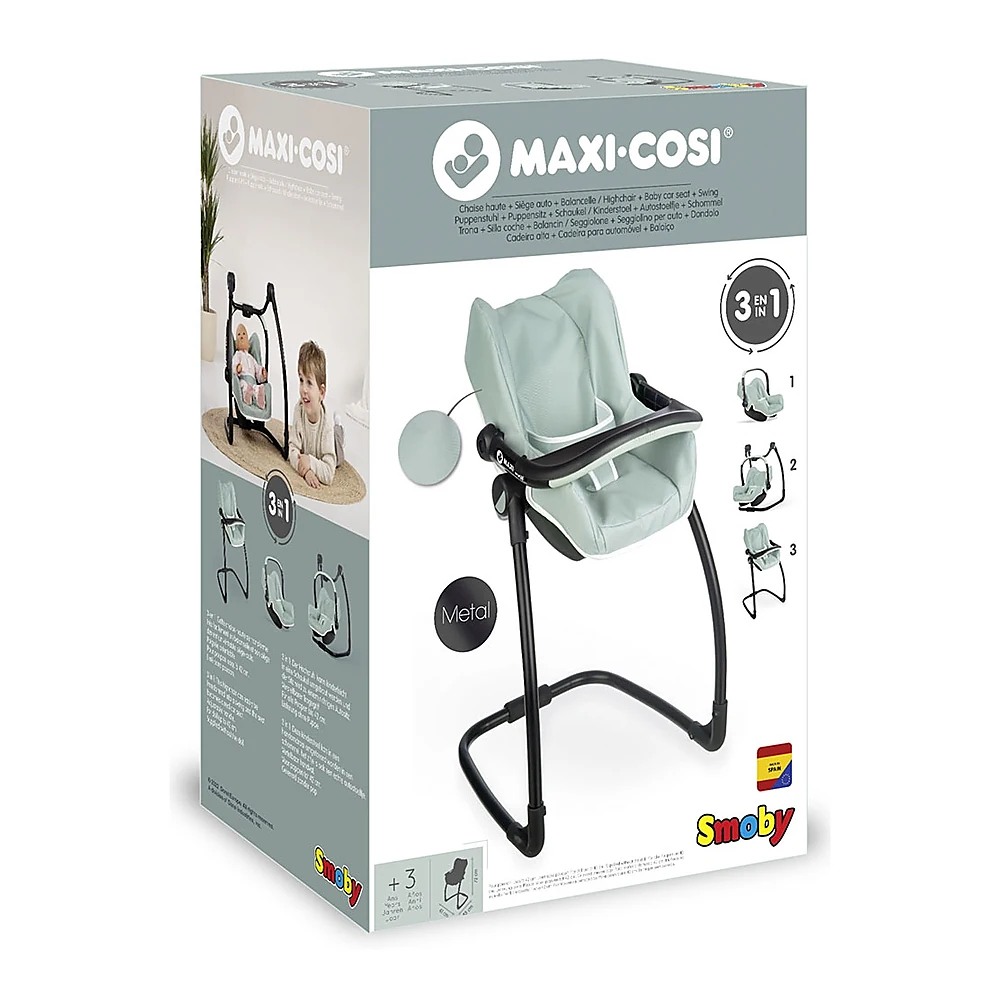 Scaun de masa pentru papusi Smoby Maxi Cosi Quinny 3 in 1 albastru [6]