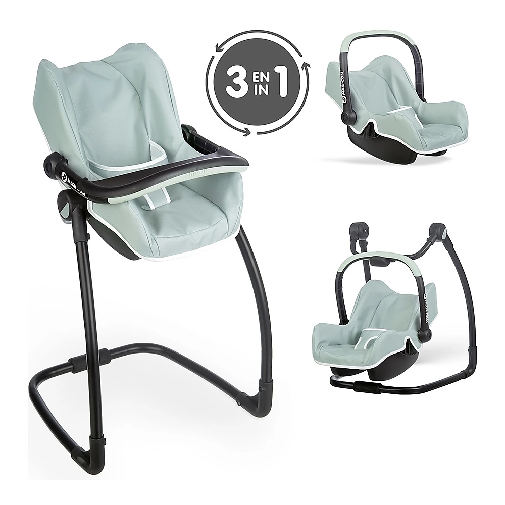 Scaun de masa pentru papusi Smoby Maxi Cosi Quinny 3 in 1 albastru [2]