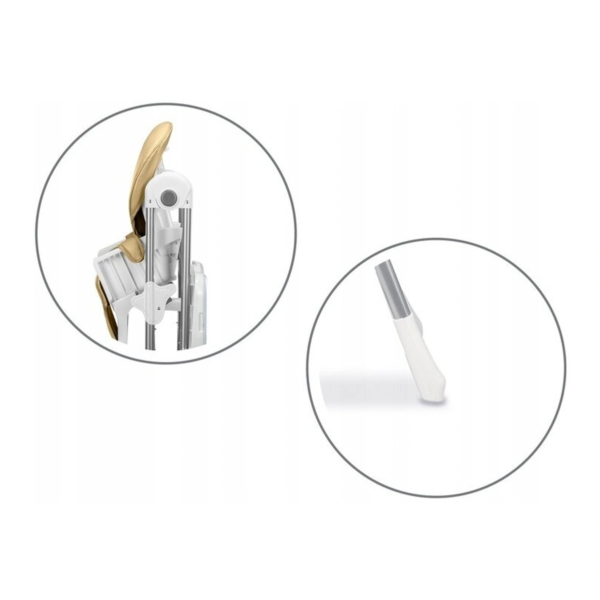 Lionelo - Scaun de masa Reglabil, 6 Pozitii pe inaltime, Spatar reglabil in 3 pozitii, Linn Plus din metal, Conform cu standardul europeane de securitate EN14988, Bej [24]