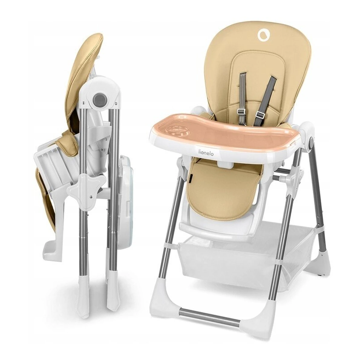 Lionelo - Scaun de masa Reglabil, 6 Pozitii pe inaltime, Spatar reglabil in 3 pozitii, Linn Plus din metal, Conform cu standardul europeane de securitate EN14988, Gri [16]