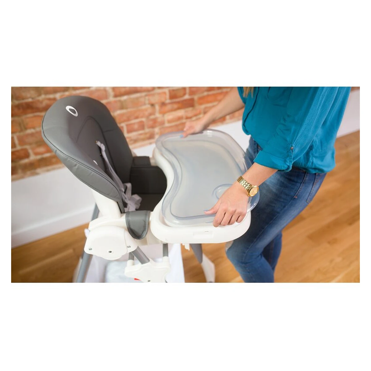 Lionelo - Scaun de masa Reglabil, 6 Pozitii pe inaltime, Spatar reglabil in 3 pozitii, Linn Plus din metal, Conform cu standardul europeane de securitate EN14988, Gri [23]