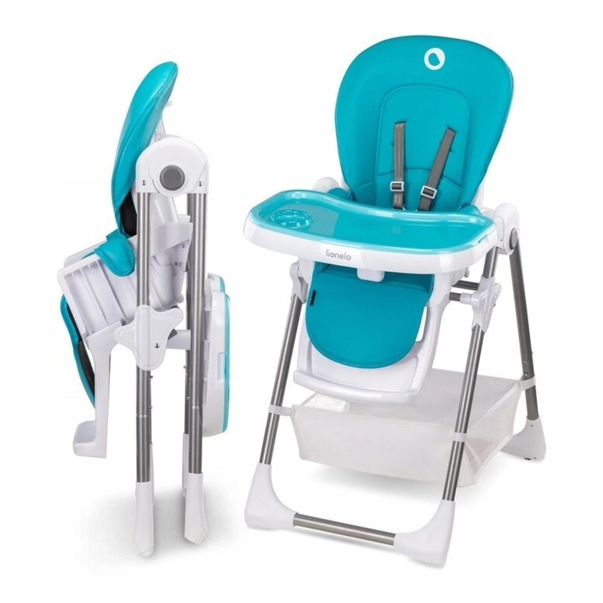 Lionelo - Scaun de masa Reglabil, 6 Pozitii pe inaltime, Spatar reglabil in 3 pozitii, Linn Plus din metal, Conform cu standardul europeane de securitate EN14988, Turcoaz [3]