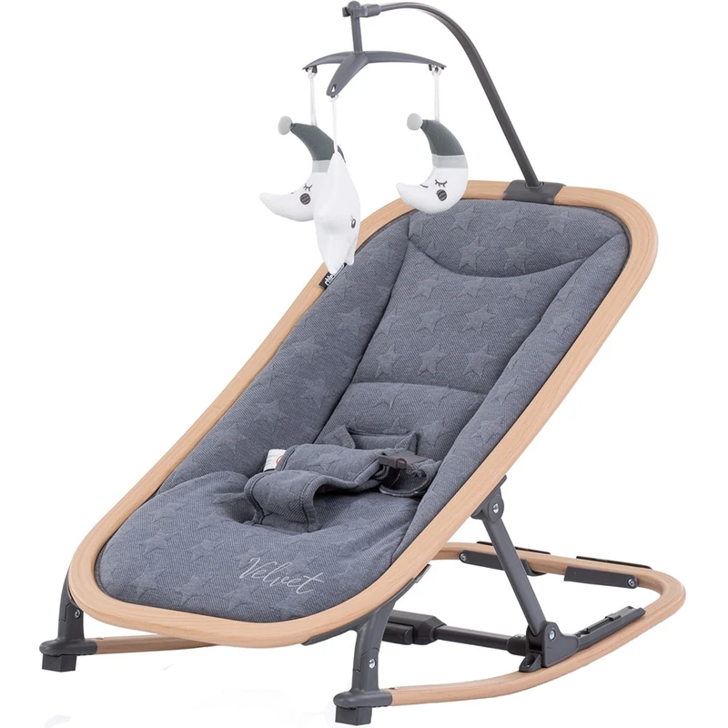 Scaunel balansoar Chipolino Velvet graphite wood [1]