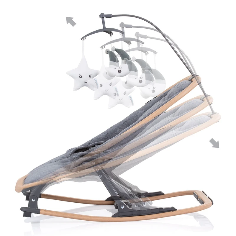 Scaunel balansoar Chipolino Velvet graphite wood [3]