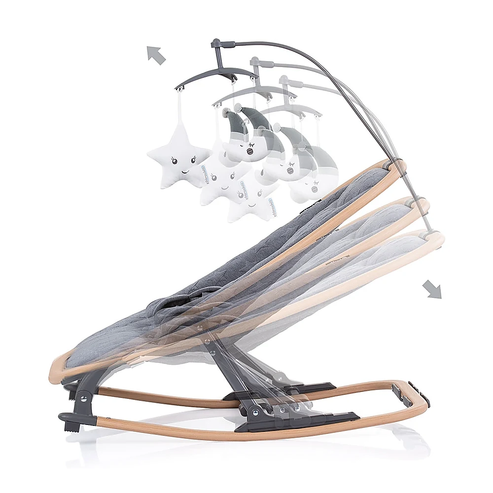 Scaunel balansoar Chipolino Velvet graphite wood [3]