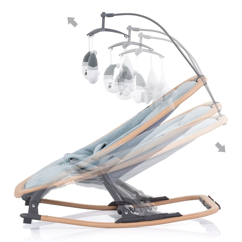 Scaunel balansoar Chipolino Velvet sky wood [3]