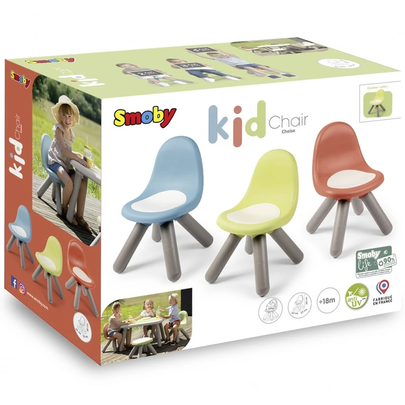 Scaunel cu spatar pentru copii Smoby Life, Verde [7]