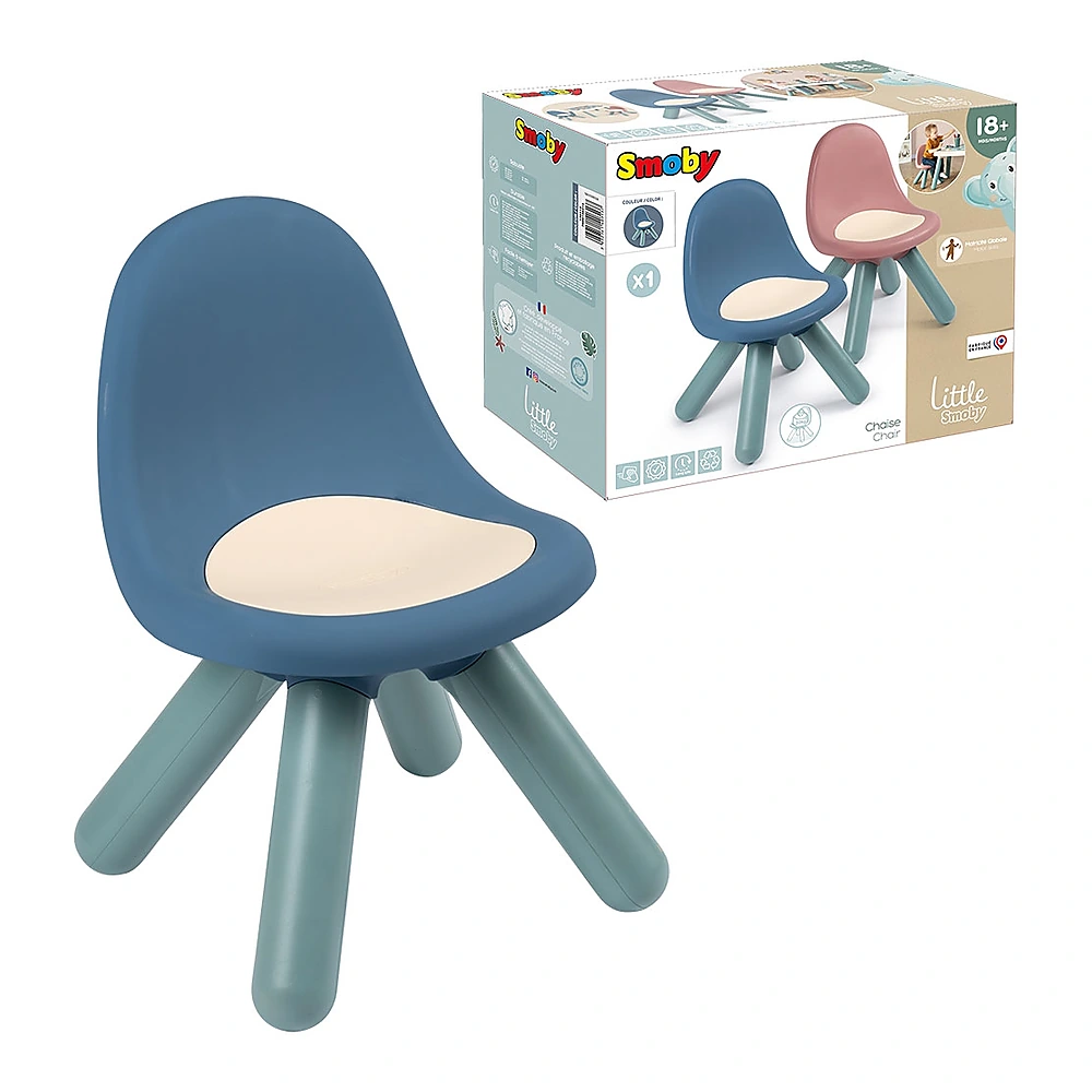 Scaunel cu spatar pentru copii Smoby Little albastru [6]