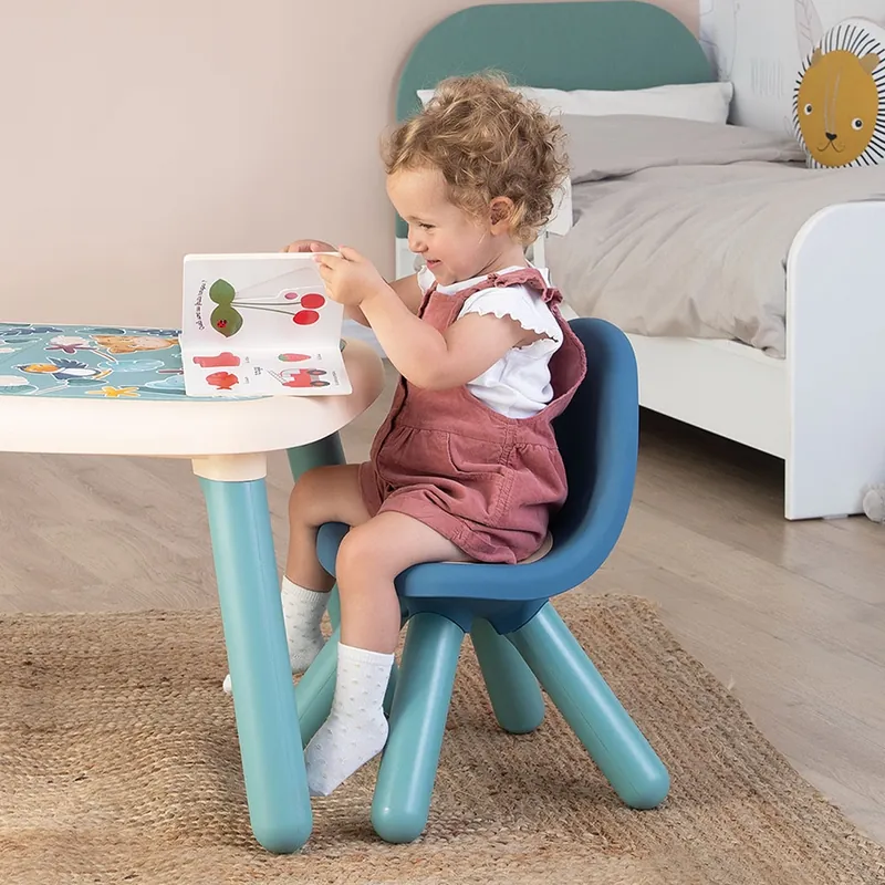 Scaunel cu spatar pentru copii Smoby Little albastru [6]