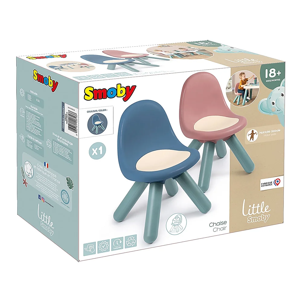 Scaunel cu spatar pentru copii Smoby Little albastru [7]