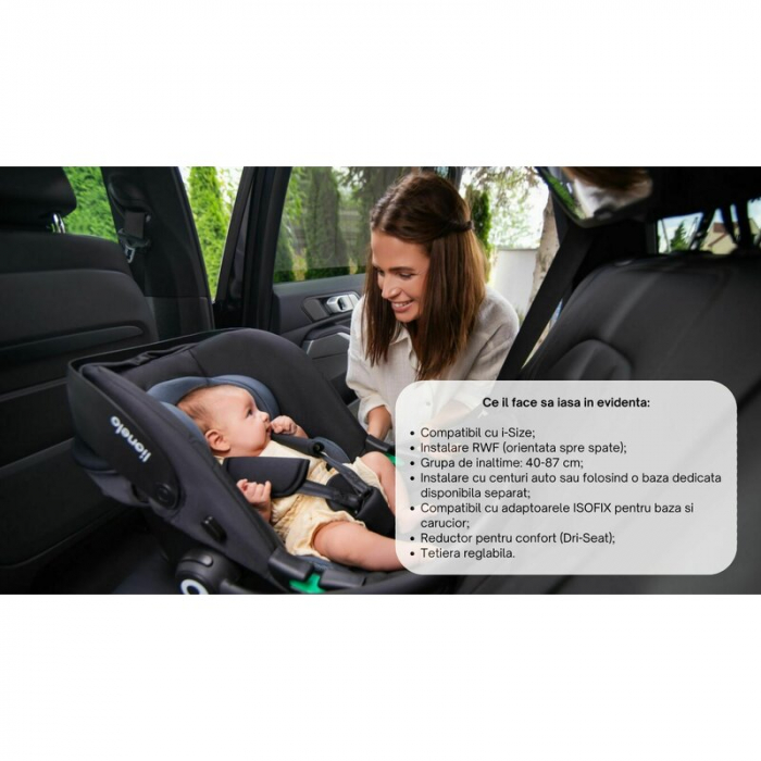 Scoica auto, Lionelo, i-Size Astrid, 0-13 Kg, 40-87 cm, Testat ADAC [17]