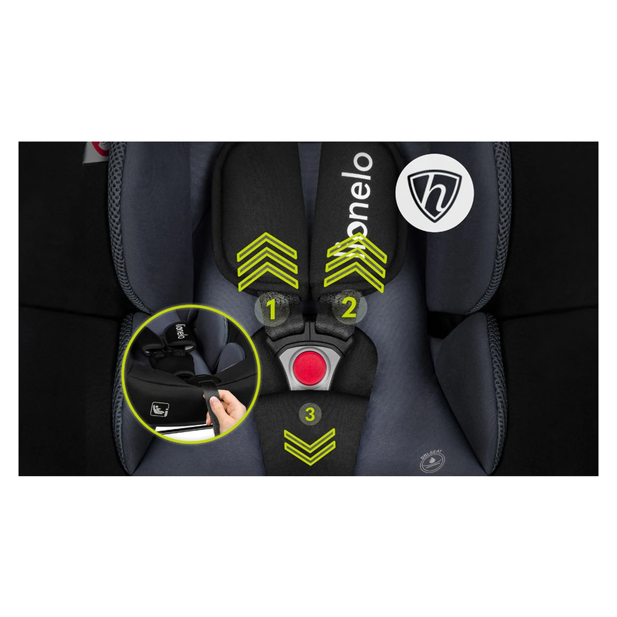 Scoica auto, Lionelo, i-Size Astrid, 0-13 Kg, 40-87 cm, Testat ADAC [15]