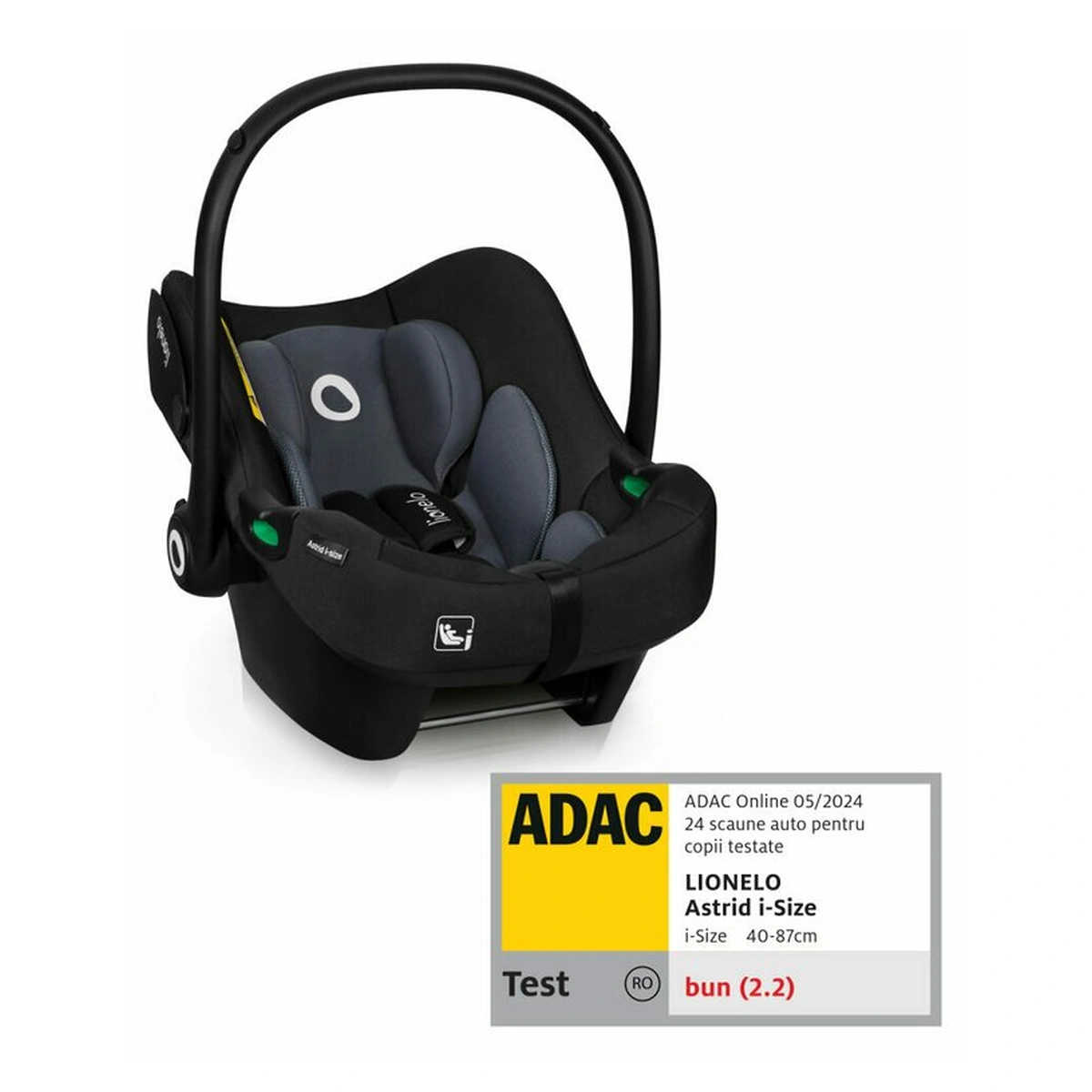 Scoica auto, Lionelo, i-Size Astrid, 0-13 Kg, 40-87 cm, Testat ADAC [2]