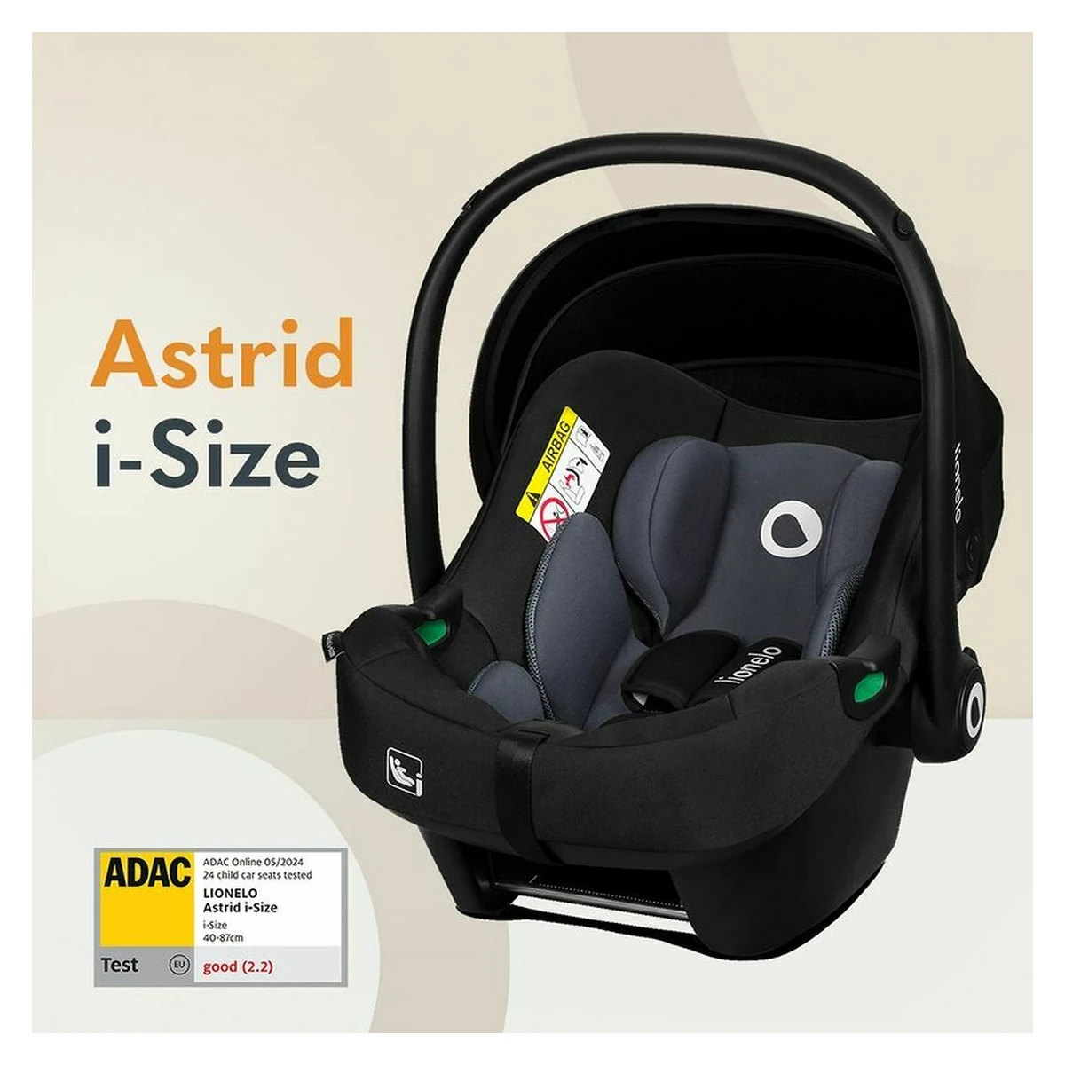 Scoica auto, Lionelo, i-Size Astrid, 0-13 Kg, 40-87 cm, Testat ADAC [19]