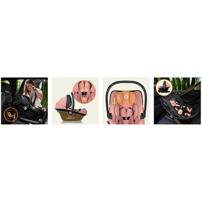 Scoica auto, Lionelo, i-Size Astrid, 0-13 Kg, 40-87 cm, Testat ADAC, Roz [20]