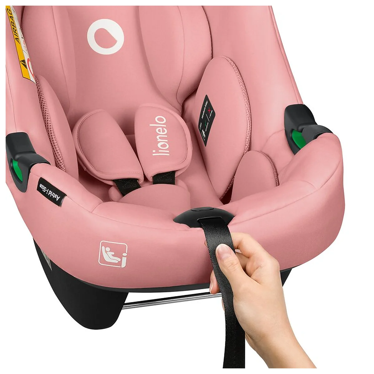 Scoica auto, Lionelo, i-Size Astrid, 0-13 Kg, 40-87 cm, Testat ADAC, Roz [12]