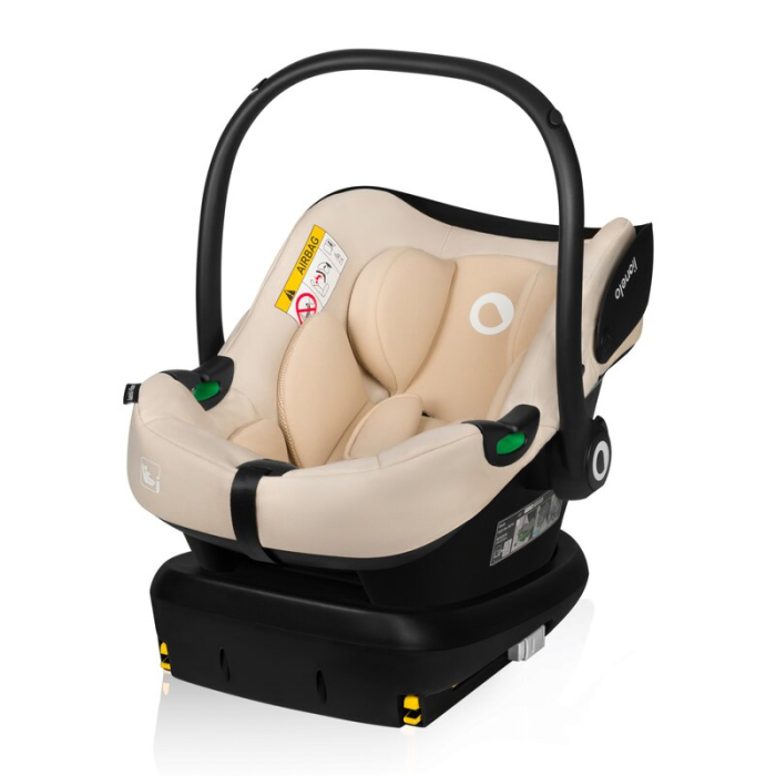 Scoica auto, Lionelo, i-Size Astrid, Include baza Isofix, 0-13 Kg, 40-87 cm, Testat ADAC, Bej [12]