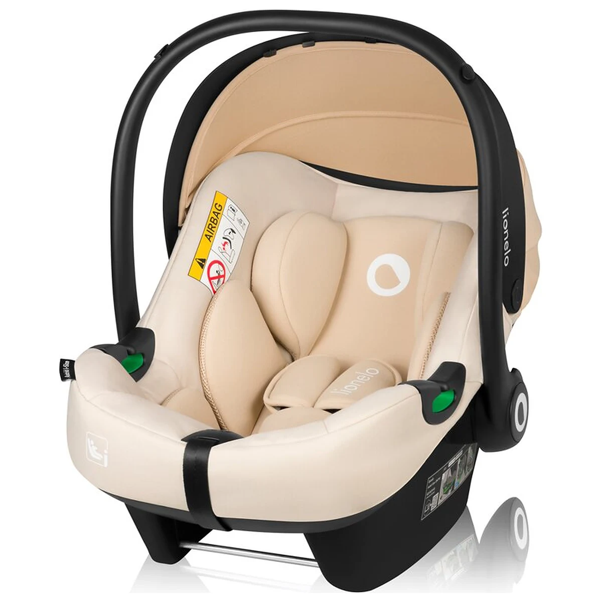Scoica auto, Lionelo, i-Size Astrid, Include baza Isofix, 0-13 Kg, 40-87 cm, Testat ADAC, Bej [6]