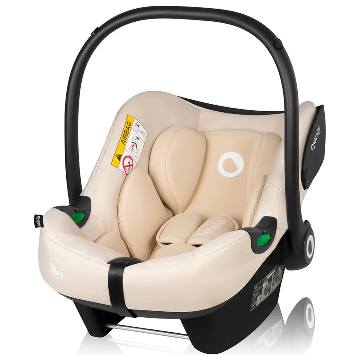 Scoica auto, Lionelo, i-Size Astrid, Include baza Isofix, 0-13 Kg, 40-87 cm, Testat ADAC, Bej [7]