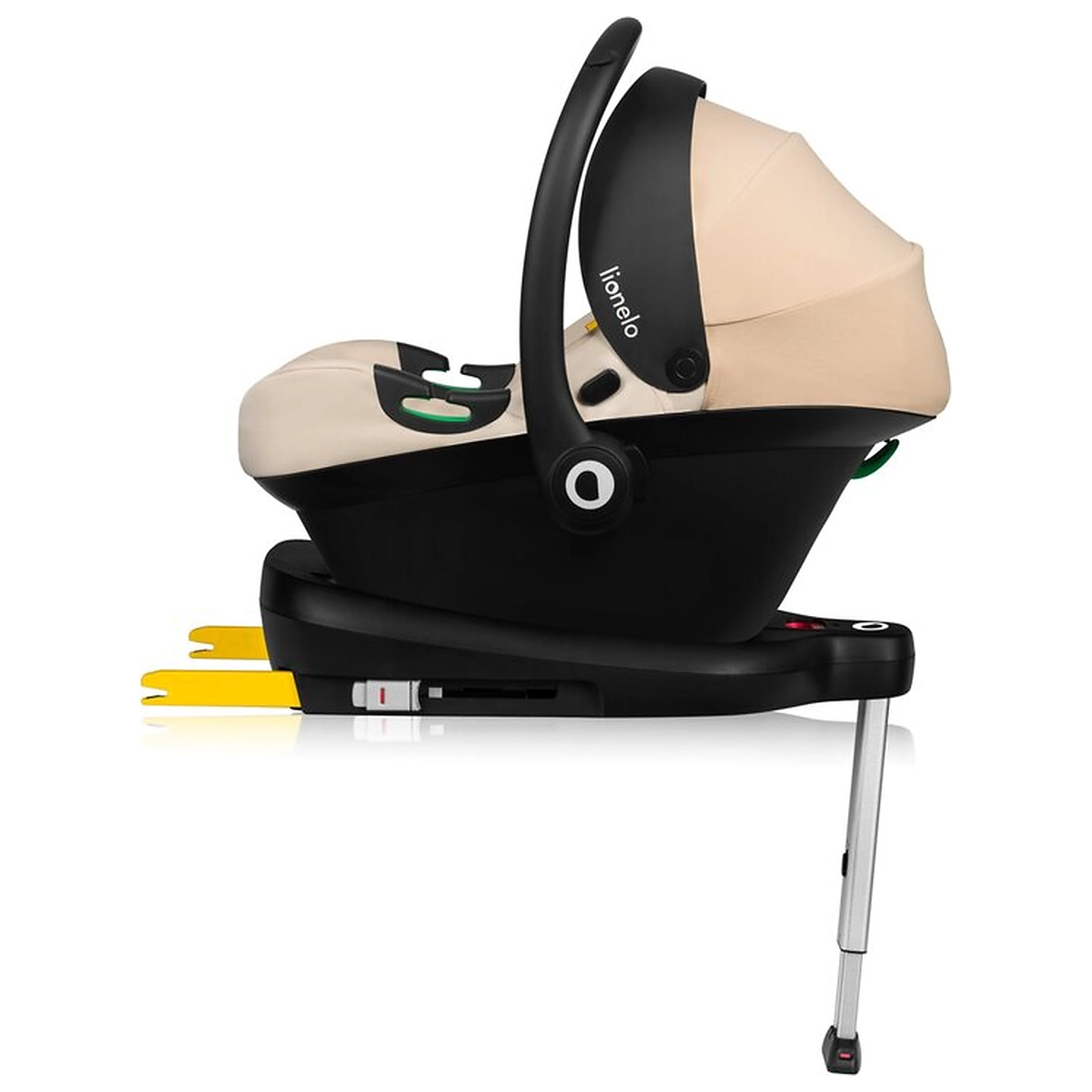 Scoica auto, Lionelo, i-Size Astrid, Include baza Isofix, 0-13 Kg, 40-87 cm, Testat ADAC, Bej [15]