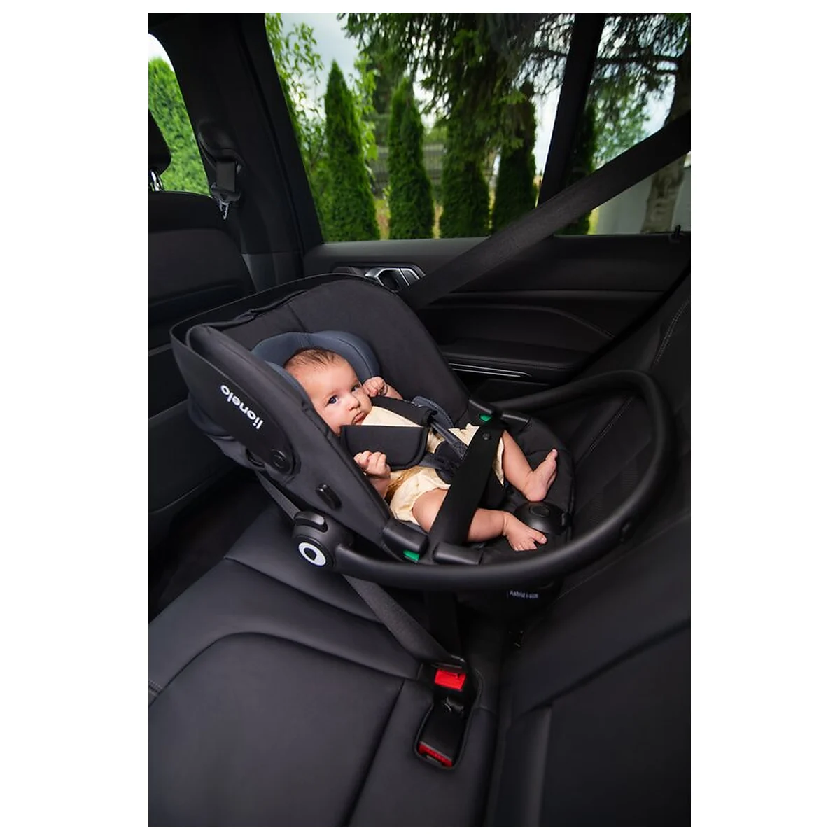 Scoica auto, Lionelo, i-Size Astrid, Include baza Isofix, 0-13 Kg, 40-87 cm, Testat ADAC, Bej [31]