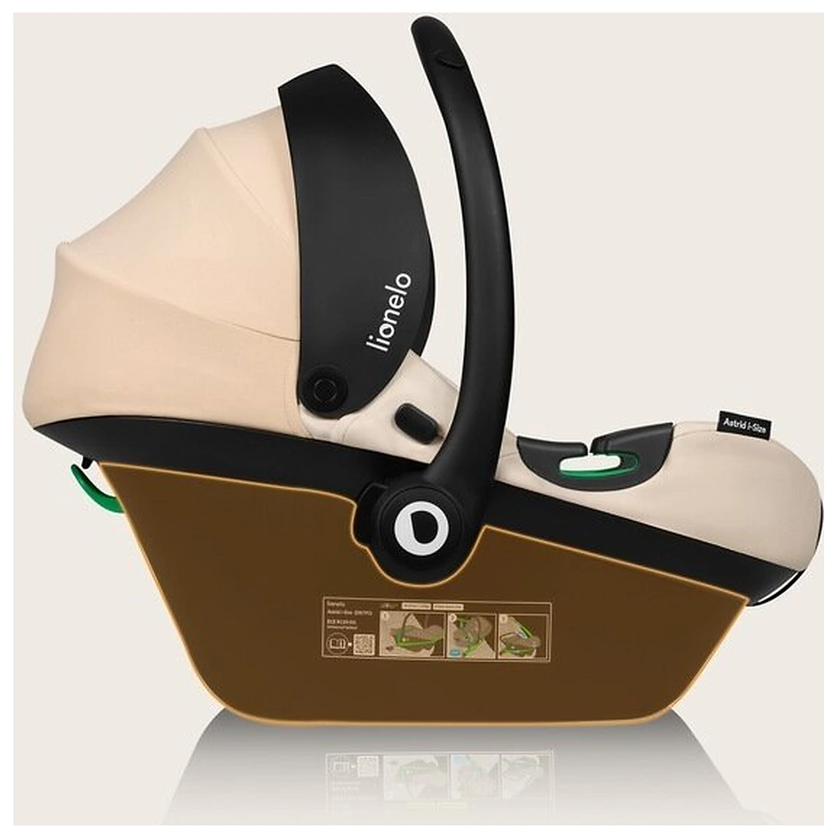 Scoica auto, Lionelo, i-Size Astrid, Include baza Isofix, 0-13 Kg, 40-87 cm, Testat ADAC, Bej [28]