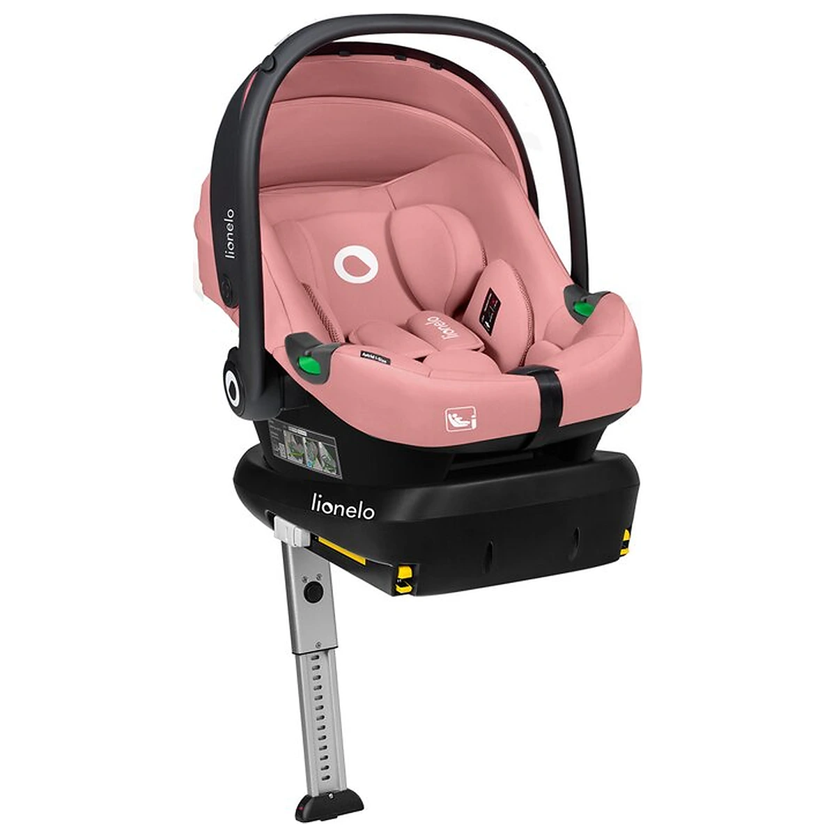 Scoica auto, Lionelo, i-Size Astrid, Include baza Isofix, 0-13 Kg, 40-87 cm, Testat ADAC, Roz [3]