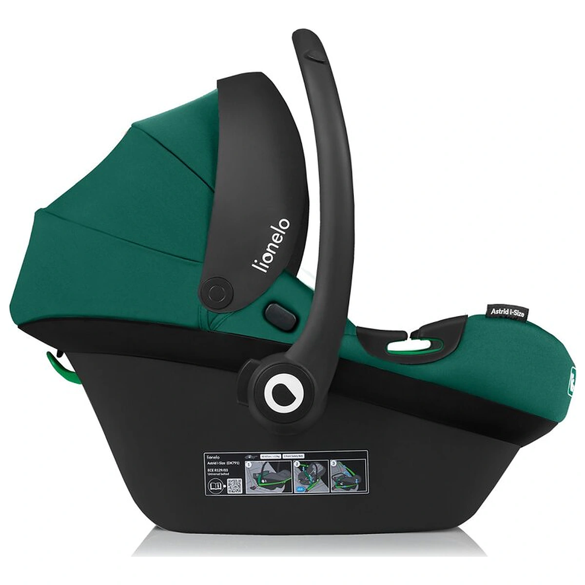 Scoica auto, Lionelo, i-Size Astrid, Include baza Isofix, 0-13 Kg, 40-87 cm, Testat ADAC, Verde [10]