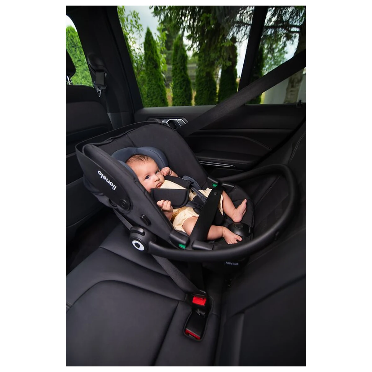 Scoica auto, Lionelo, i-Size Astrid, Include baza Isofix, 0-13 Kg, 40-87 cm, Testat ADAC, Verde [16]