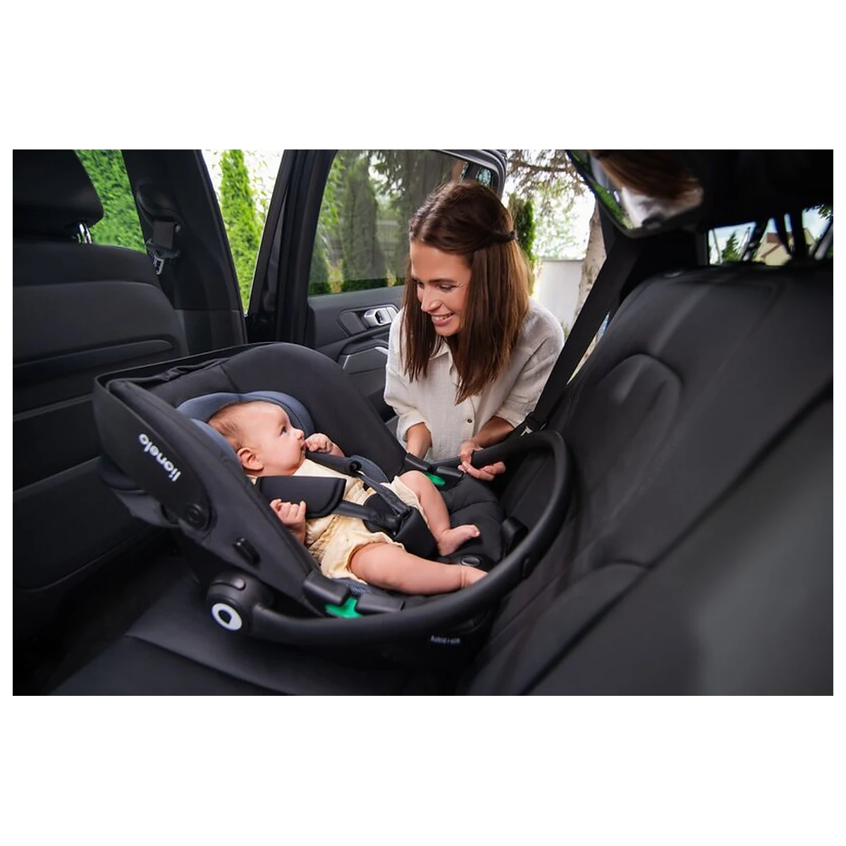 Scoica auto, Lionelo, i-Size Astrid, Include baza Isofix, 0-13 Kg, 40-87 cm, Testat ADAC, Verde [15]
