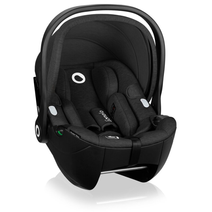 Scoica auto, Lionelo, Moxie, i-Size, 40-87 cm, Tetiera reglabila, intarita cu spuma de memorie, Carcasa ventilata, Din bambus, Protectie avansata, Conform cu R129, Negru [8]
