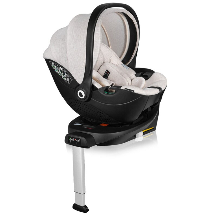 Scoica auto, Lionelo, Moxie, i-Size, Include baza rotativa 360 cu picior de fixare, 40-87 cm, Tetiera reglabila, intarita cu spuma de memorie, Carcasa ventilata, Din bambus, Protectie avansata, Confor [22]