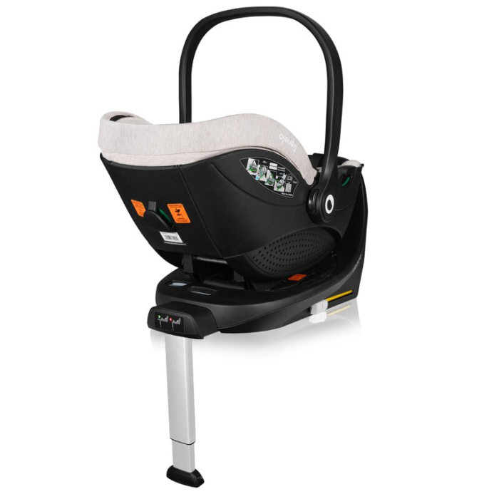 Scoica auto, Lionelo, Moxie, i-Size, Include baza rotativa 360 cu picior de fixare, 40-87 cm, Tetiera reglabila, intarita cu spuma de memorie, Carcasa ventilata, Din bambus, Protectie avansata, Confor [19]