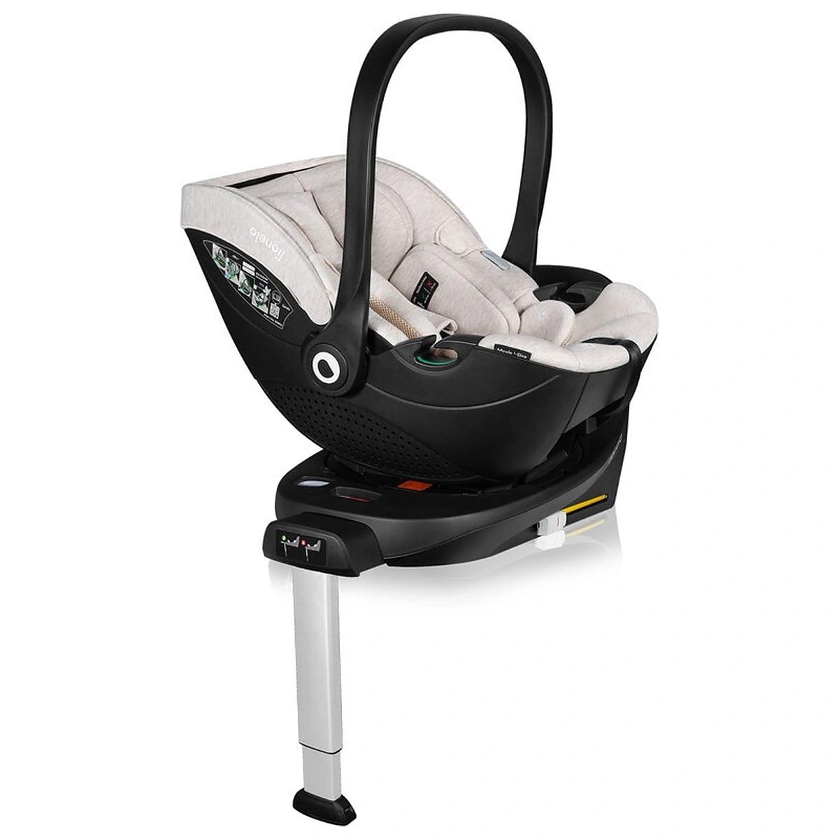 Scoica auto, Lionelo, Moxie, i-Size, Include baza rotativa 360 cu picior de fixare, 40-87 cm, Tetiera reglabila, [21]