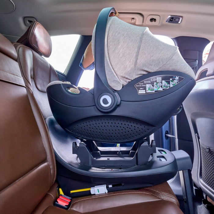 Scoica auto, Lionelo, Moxie, i-Size, Include baza rotativa 360 cu picior de fixare, 40-87 cm, Tetiera reglabila, intarita cu spuma de memorie, Carcasa ventilata, Din bambus, Protectie avansata, Confor [27]