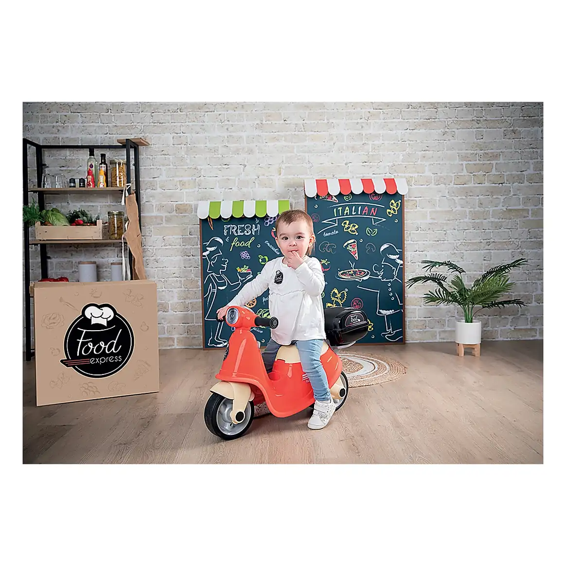 Scuter Smoby Scooter Ride-On Food Express, Rosu 5 ani [4]