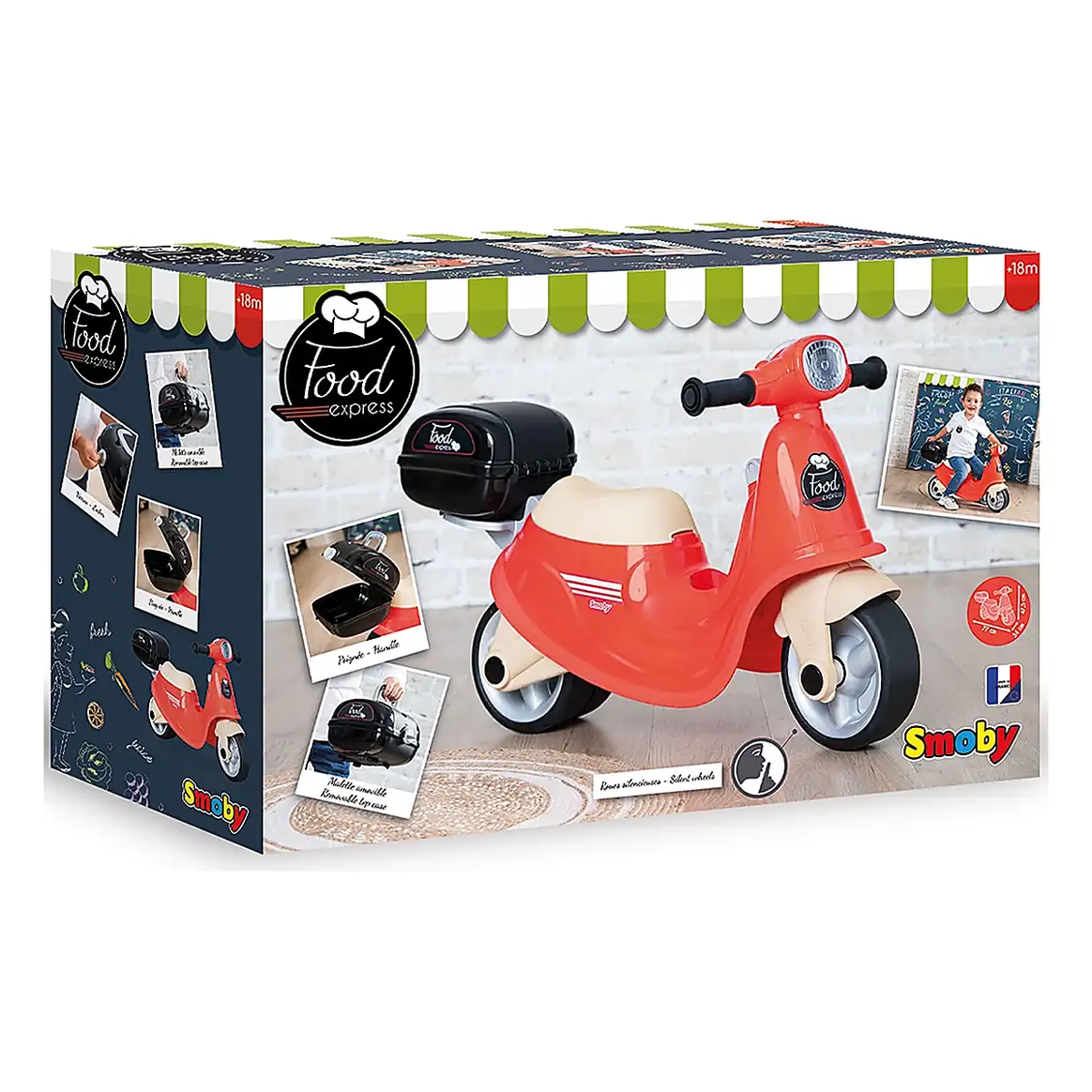 Scuter Smoby Scooter Ride-On Food Express, Rosu 5 ani [10]