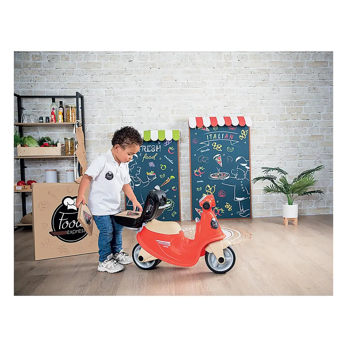 Scuter Smoby Scooter Ride-On Food Express, Rosu 5 ani [6]