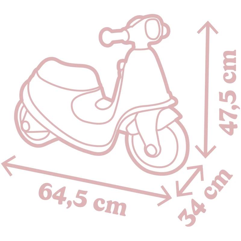 Scuter Smoby Scooter Ride-On roz [2]