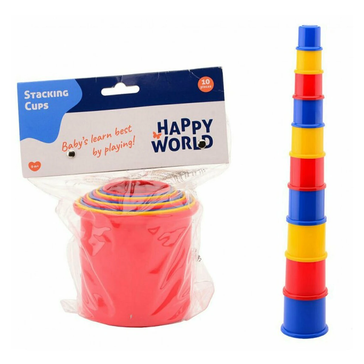 Set 10 cupe pentru stivuit - Happy World [2]
