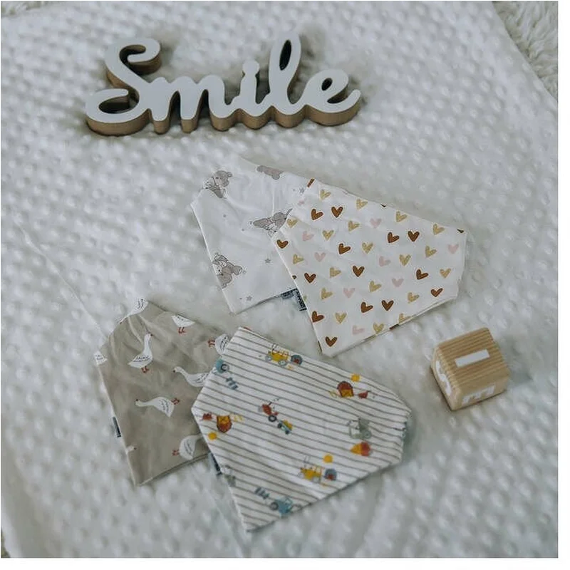 Set 2 bavete, Bubaba, Tip bandana, Cu 2 straturi pentru protectie optima, Bumbac, Hearts [6]