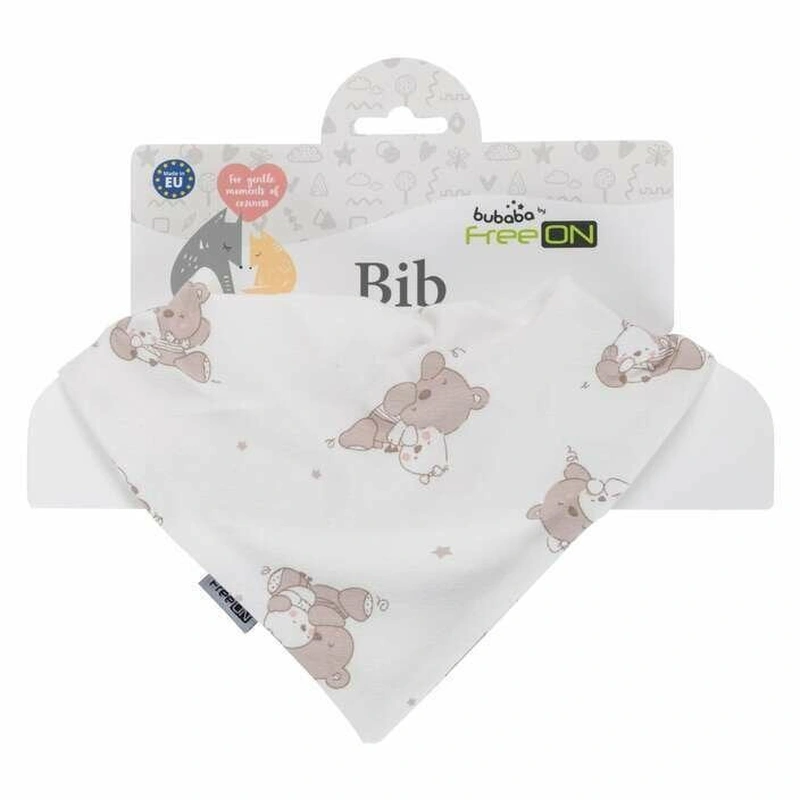 Set 2 bavete, Bubaba, Tip bandana, Cu 2 straturi pentru protectie optima, Bumbac, Hearts [3]