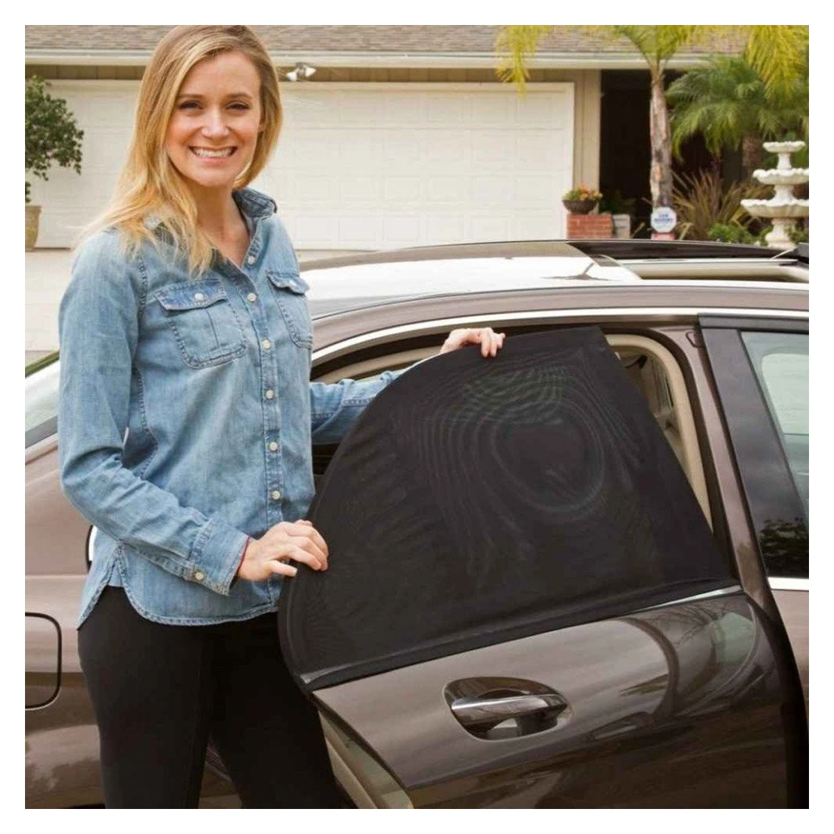 Set 2 bucati parasolar auto BabyJem Sun Shade Cover (Model: 82x50 cm) [2]