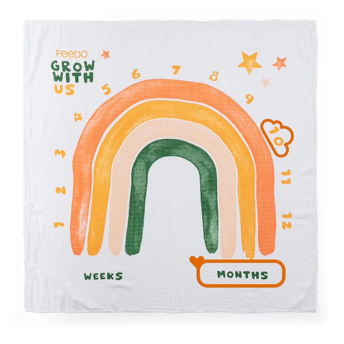 Set 2 museline din bambus, Multifunctionale, Hipoalergenice, 120x120 cm, Multicolor [10]